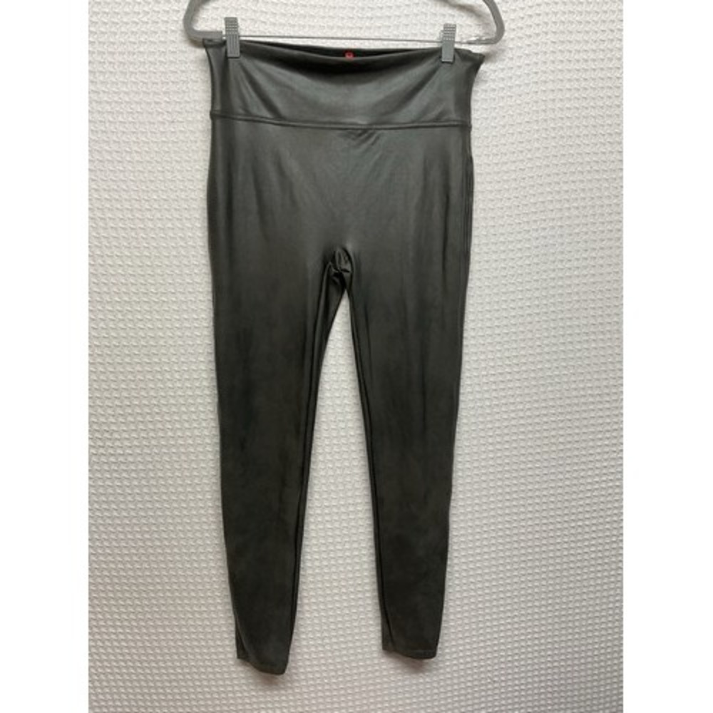 NWOT Spanx Charcoal Faux Leather Pull On Leggings Women 1X Vietnam